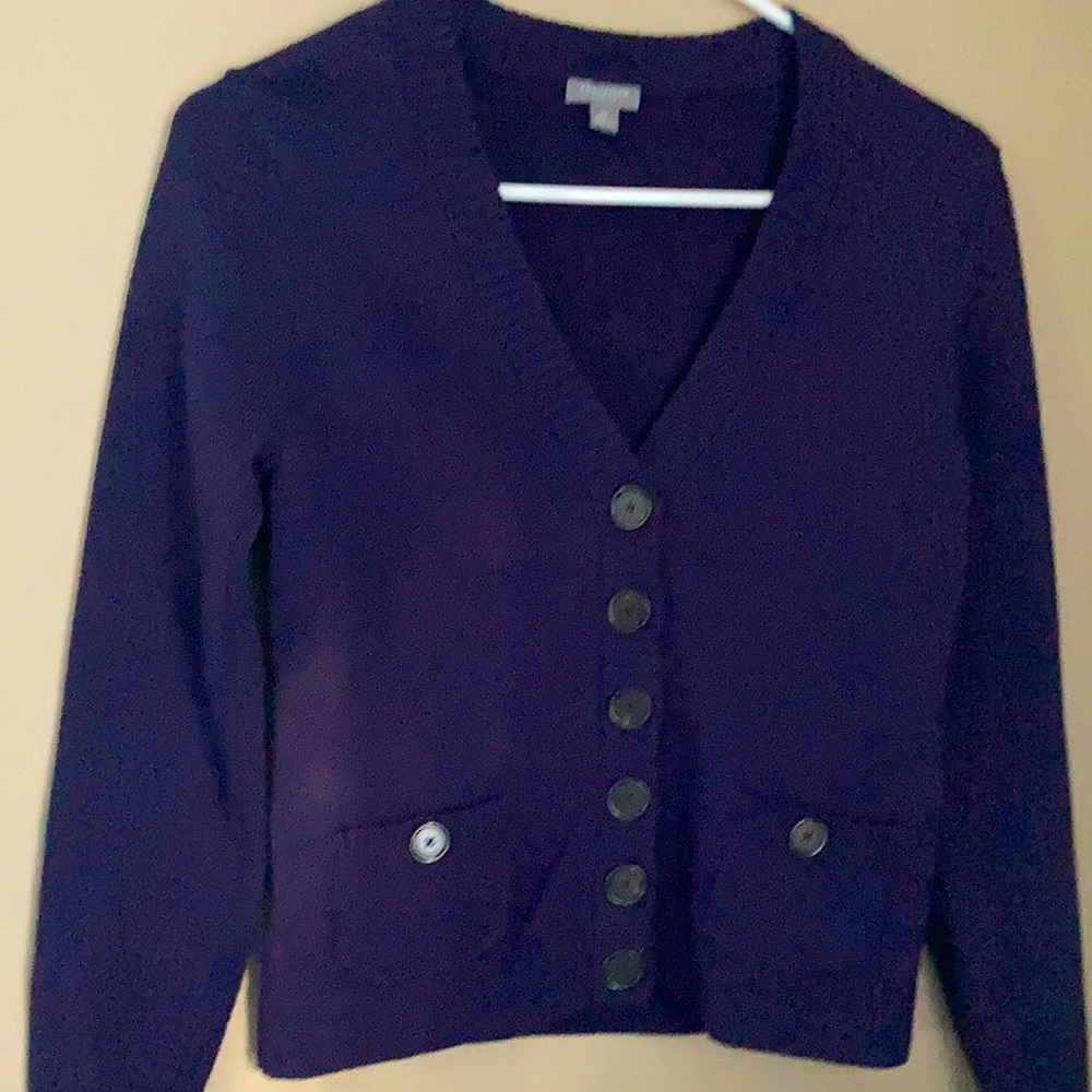 Ann Taylor cardigan wool long sleeve sweater. Size Petite Medium.